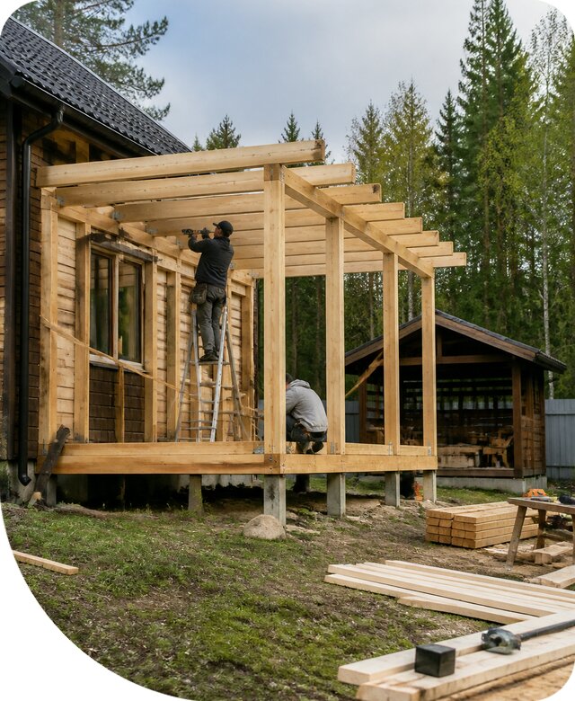 Строительство пристроек и построек на участке в Обнинске