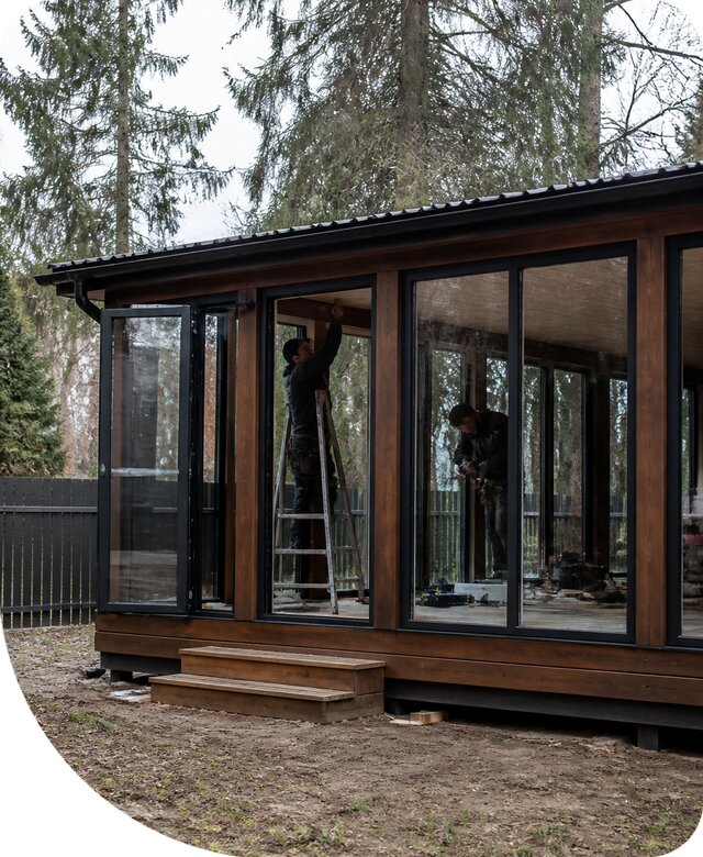 Изготовление и монтаж закрытой террасы под ключ в Обнинске